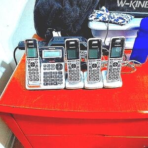 Panasonic Cordless Phone Set - Black and Silver